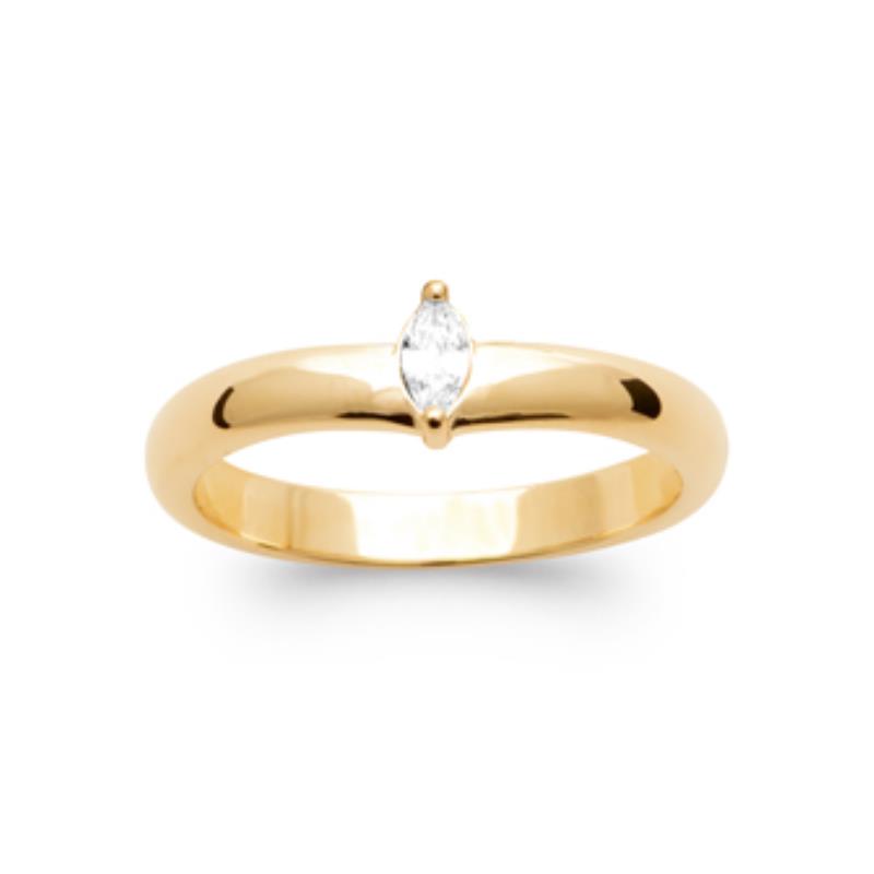 Coque de Nacre Bague solitaire plaqué or 2999510
