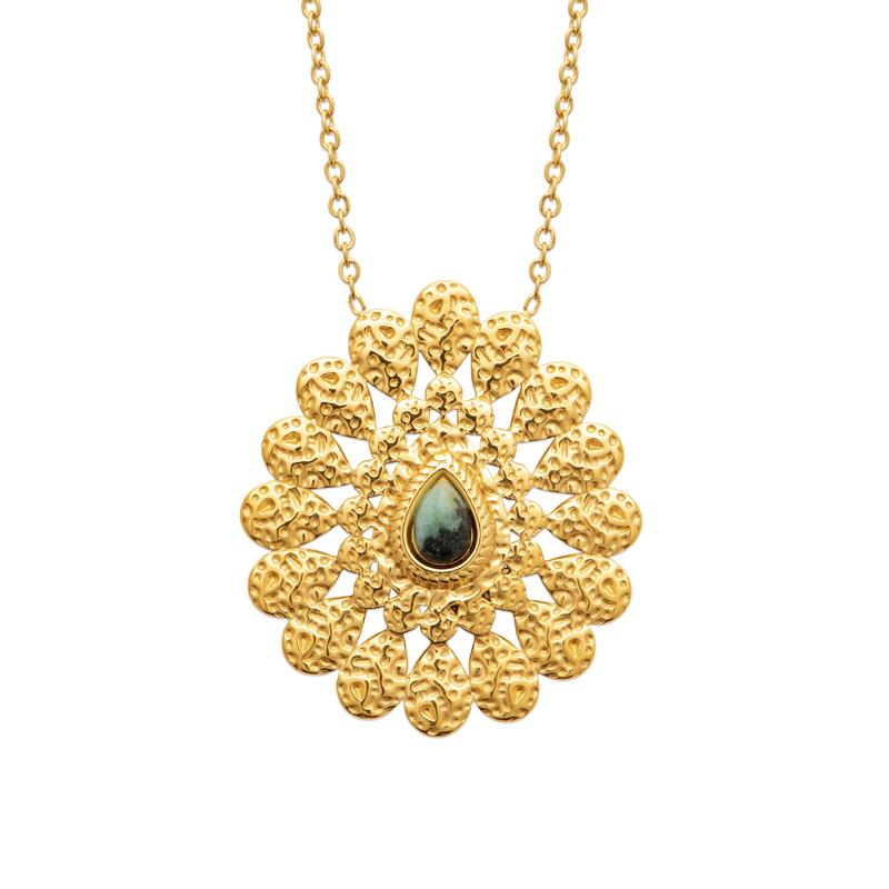 Izee Collier acier doré 312420