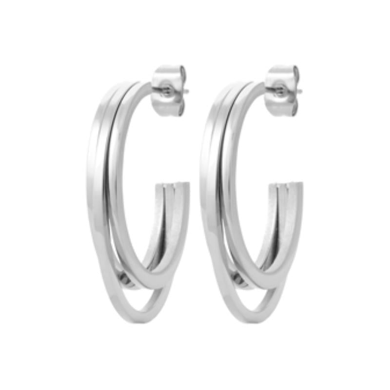 Coque de Nacre Créoles acier 3600600