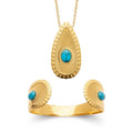 Coque de Nacre Collier acier doré 312357