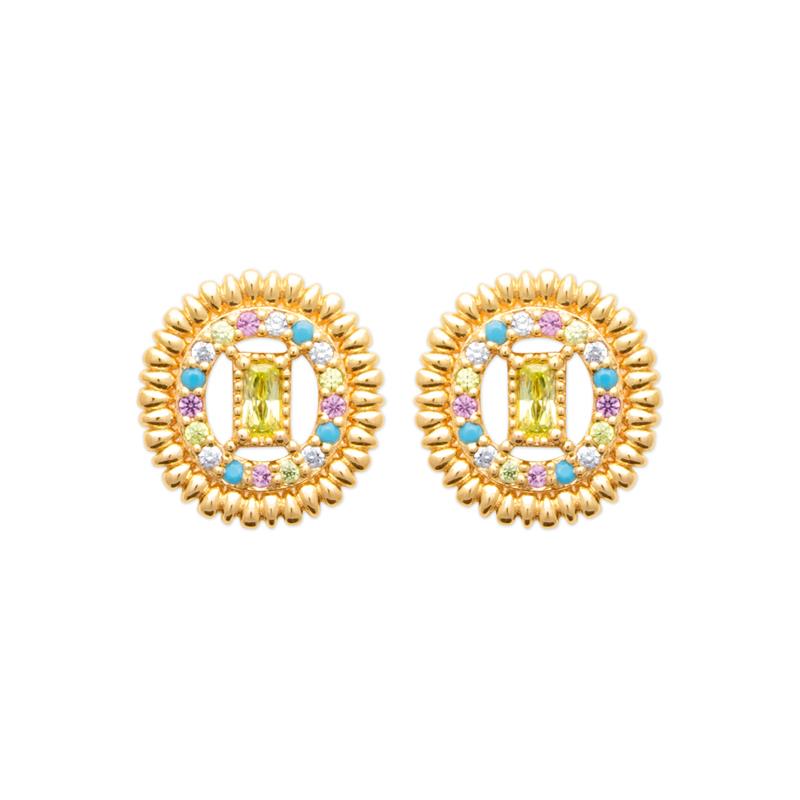 Coque de Nacre Puces d'oreilles plaqué or 23084505