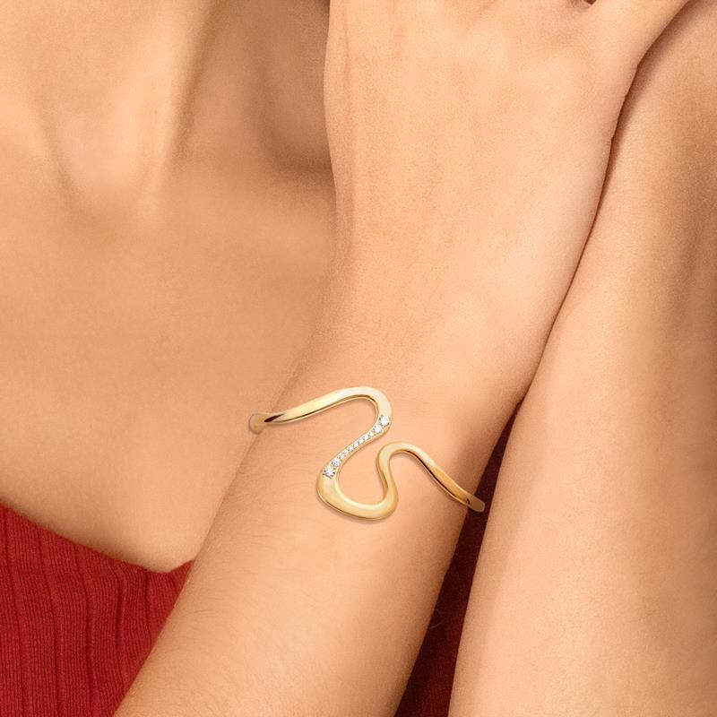 Coque de Nacre Bracelet jonc plaqué or 974224