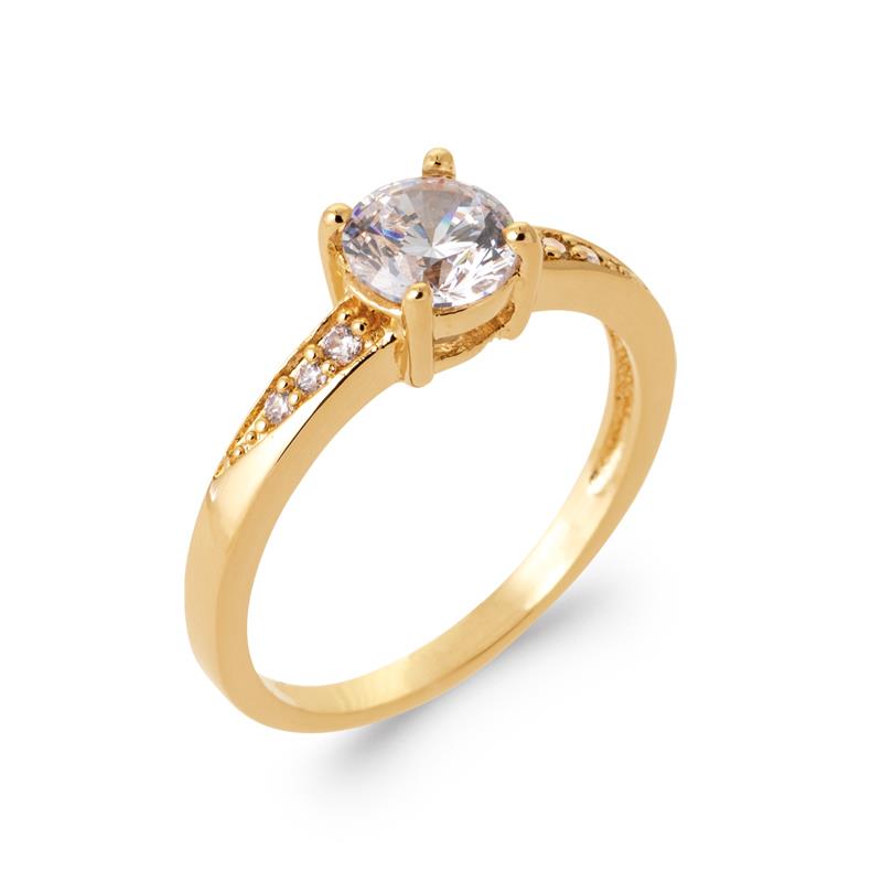 Coque de Nacre Bague solitaire plaqué or 2249410