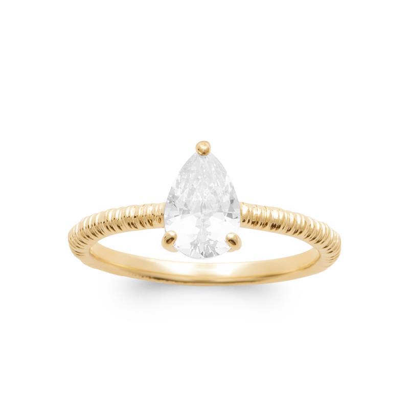 Coque de Nacre Bague solitaire plaqué or 2968310