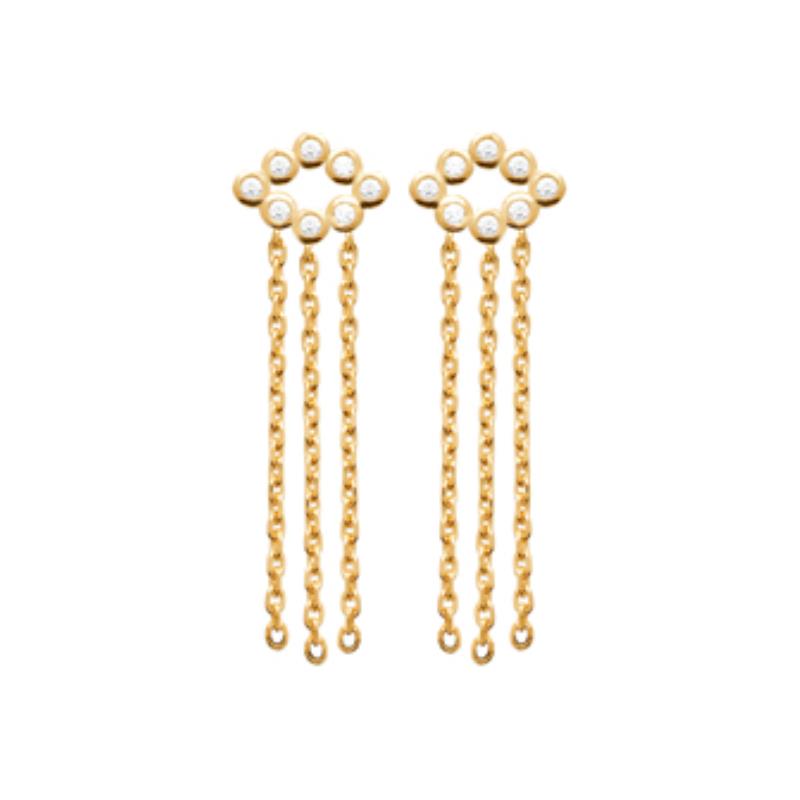 Coque de Nacre Boucles d'oreilles pendantes plaqué or 23076310