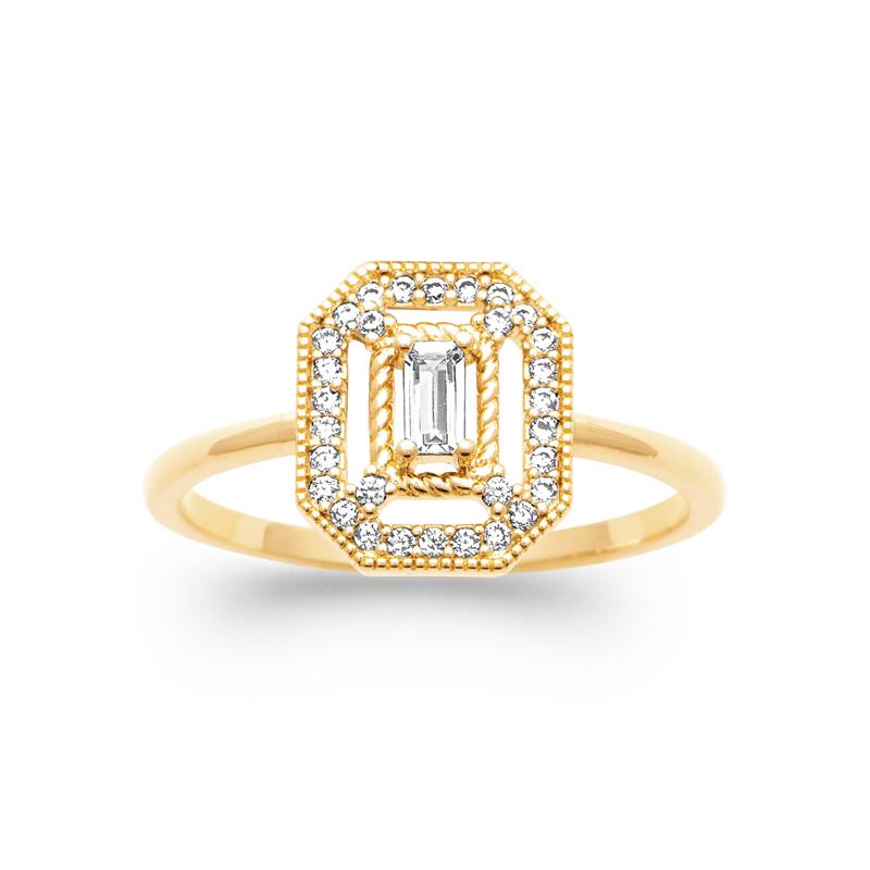 Coque de Nacre Bague plaqué or 20023310