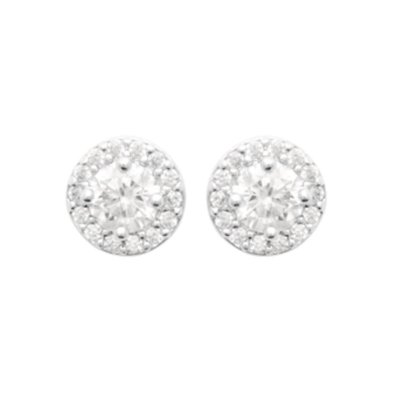 Coque de Nacre Puces d'oreilles argent 13042210