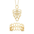 Izee Collier acier doré 312391