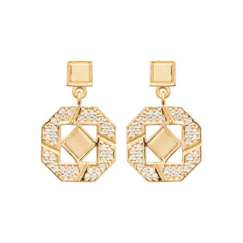 Coque de Nacre Boucles d'oreilles pendantes plaqué or 23053610