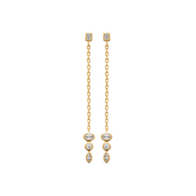 Coque de Nacre Boucles d'oreilles pendantes plaqué or 23031910