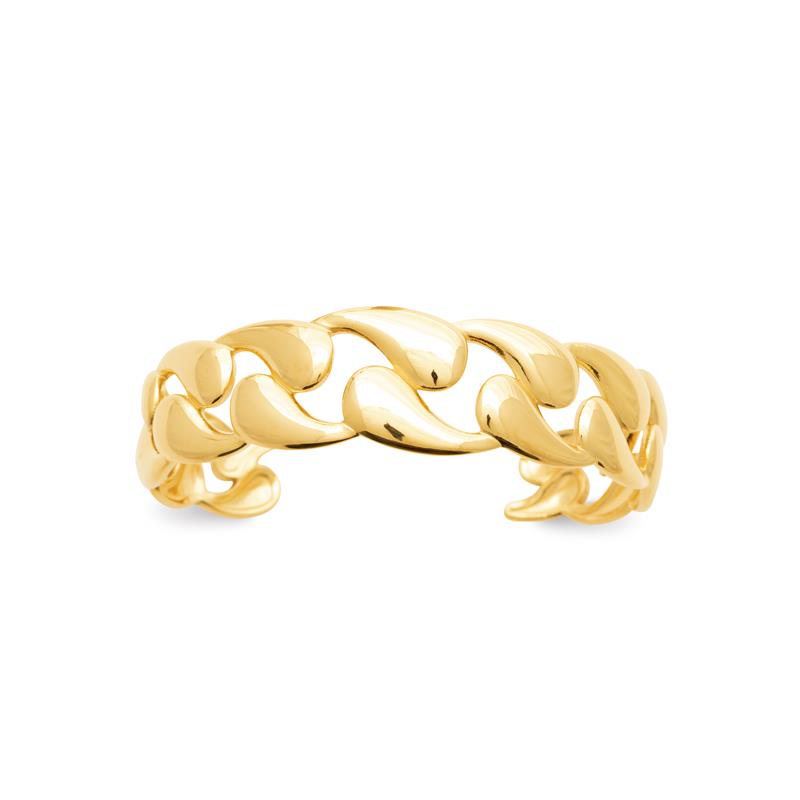 Coque de Nacre Bracelet jonc acier doré 312304