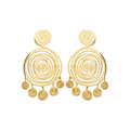 Coque de Nacre Boucles d'oreilles pendantes acier doré 3130909