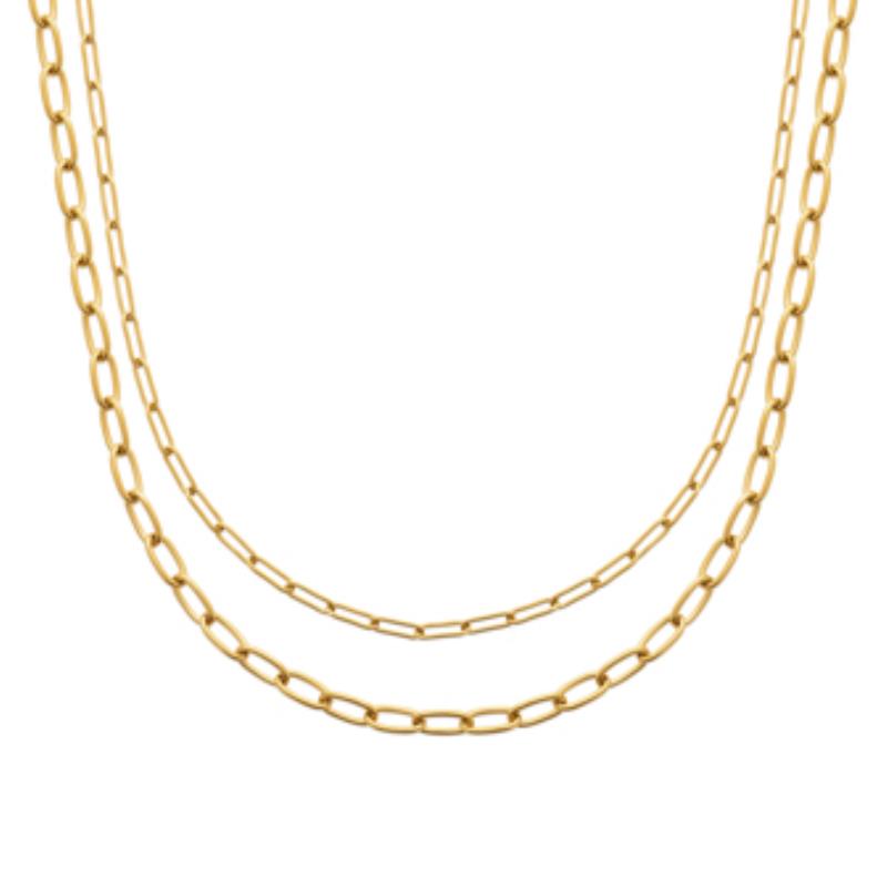 Coque de Nacre Collier acier doré 312180