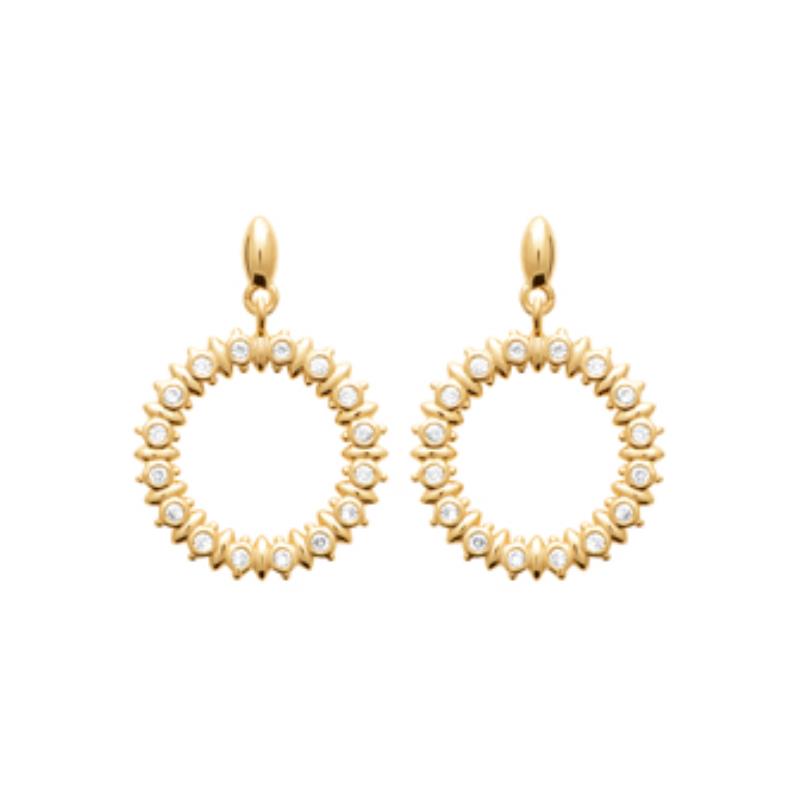 Coque de Nacre Boucles d'oreilles pendantes plaqué or 23072310