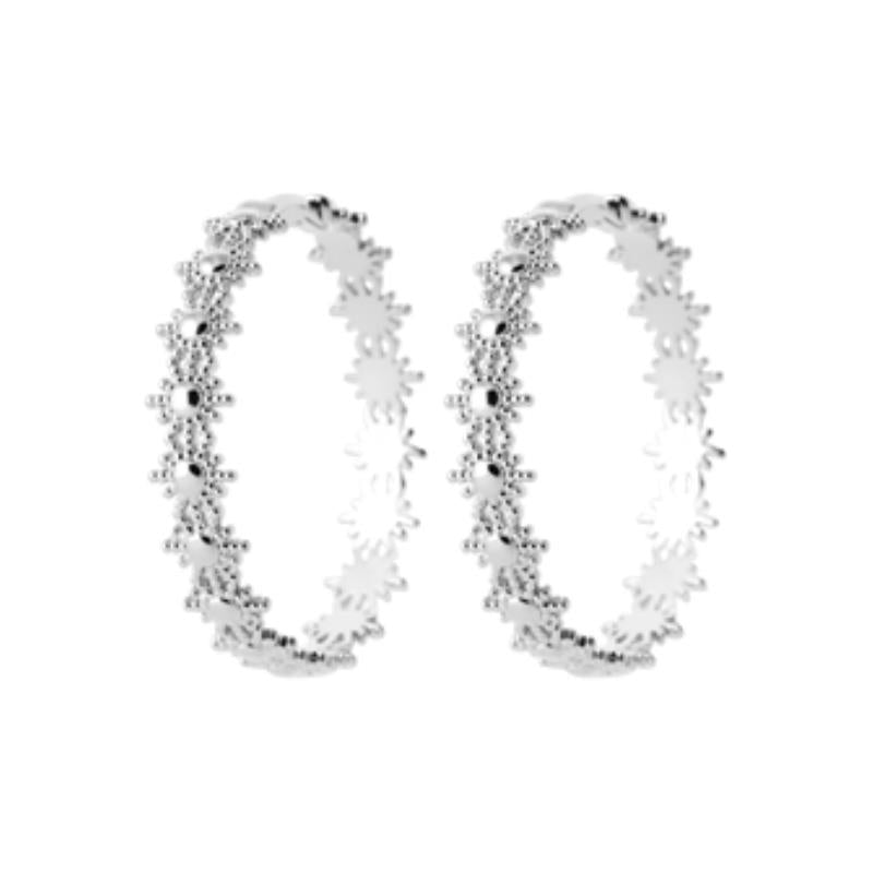 Coque de Nacre Créoles argent 7655100