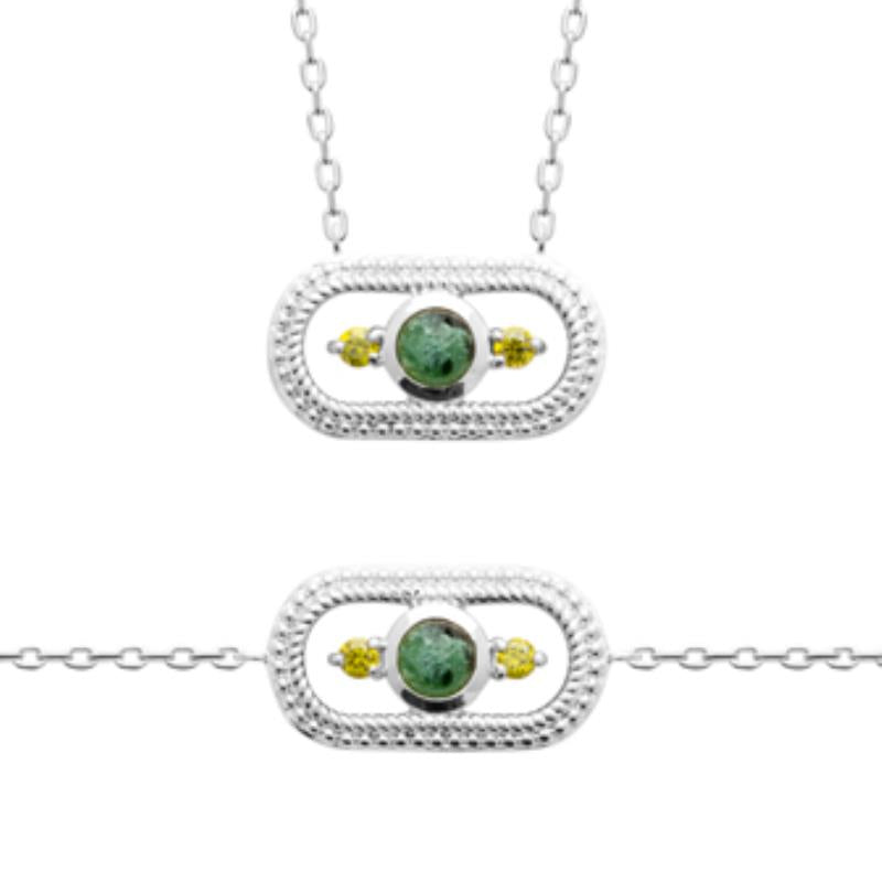 Coque de Nacre Chaîne argent 874028