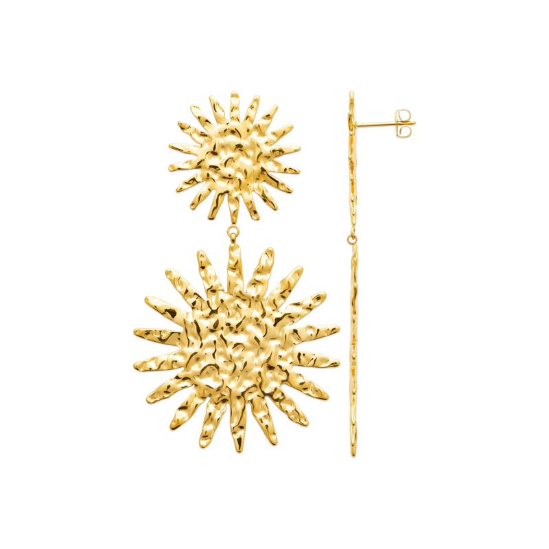 Izee Boucles d'oreilles pendantes acier doré 3131009