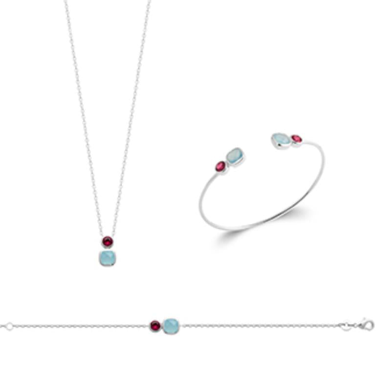 Coque de Nacre Collier argent 873402