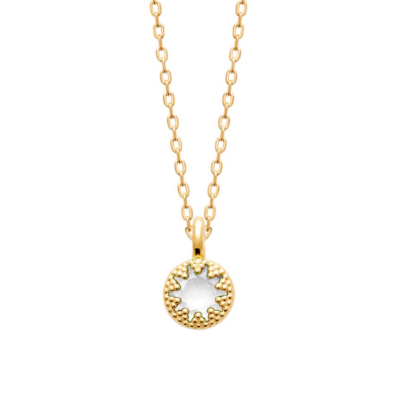 Coque de Nacre Collier plaqué or 974218
