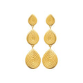 Coque de Nacre Boucles d'oreilles pendantes acier doré 3133409