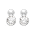 Coque de Nacre Puces d'oreilles argent 13016810