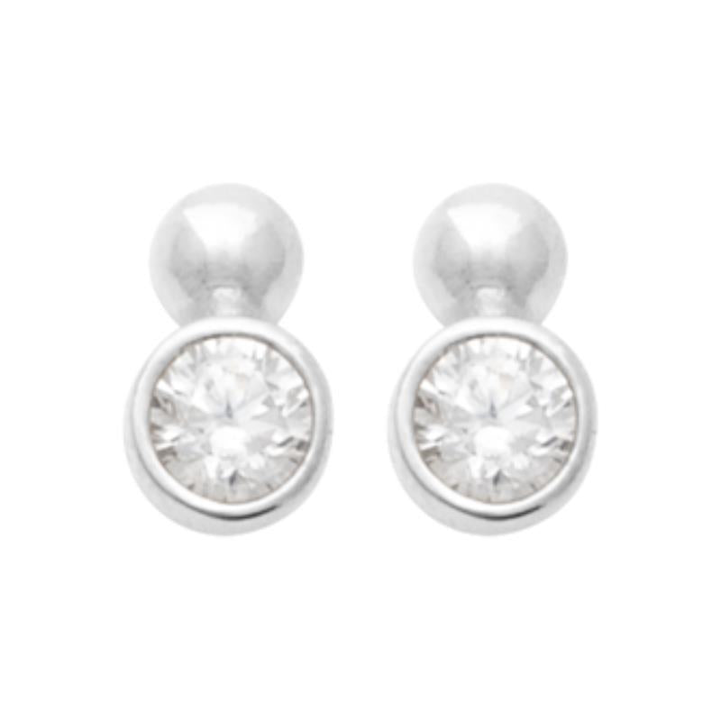 Coque de Nacre Puces d'oreilles argent 13016810