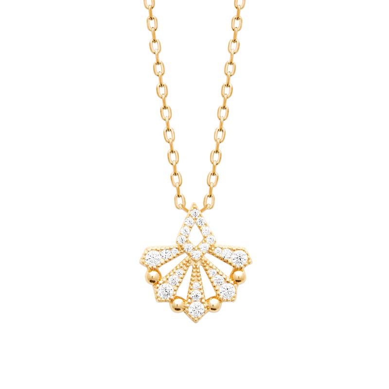 Coque de Nacre Collier plaqué or 974300