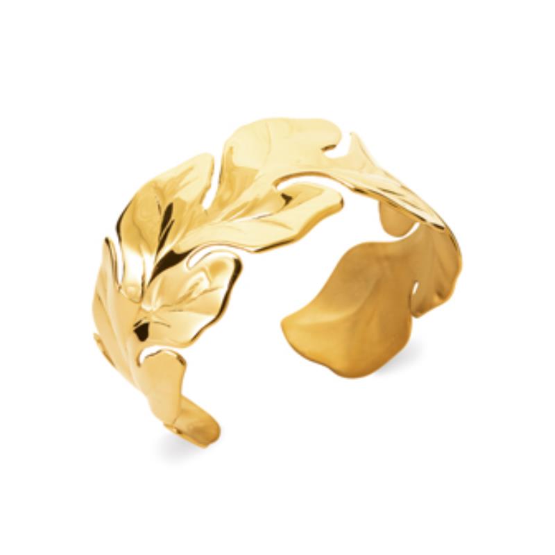Coque de Nacre Bracelet jonc acier doré 312209
