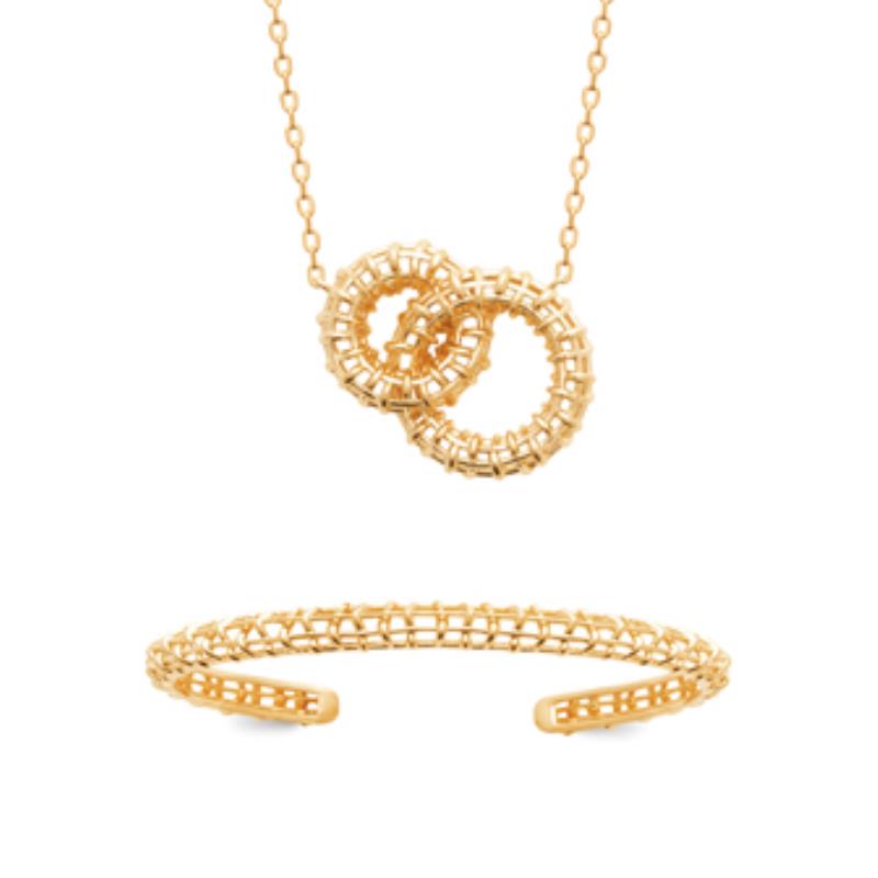 Coque de Nacre Collier plaqué or 922154