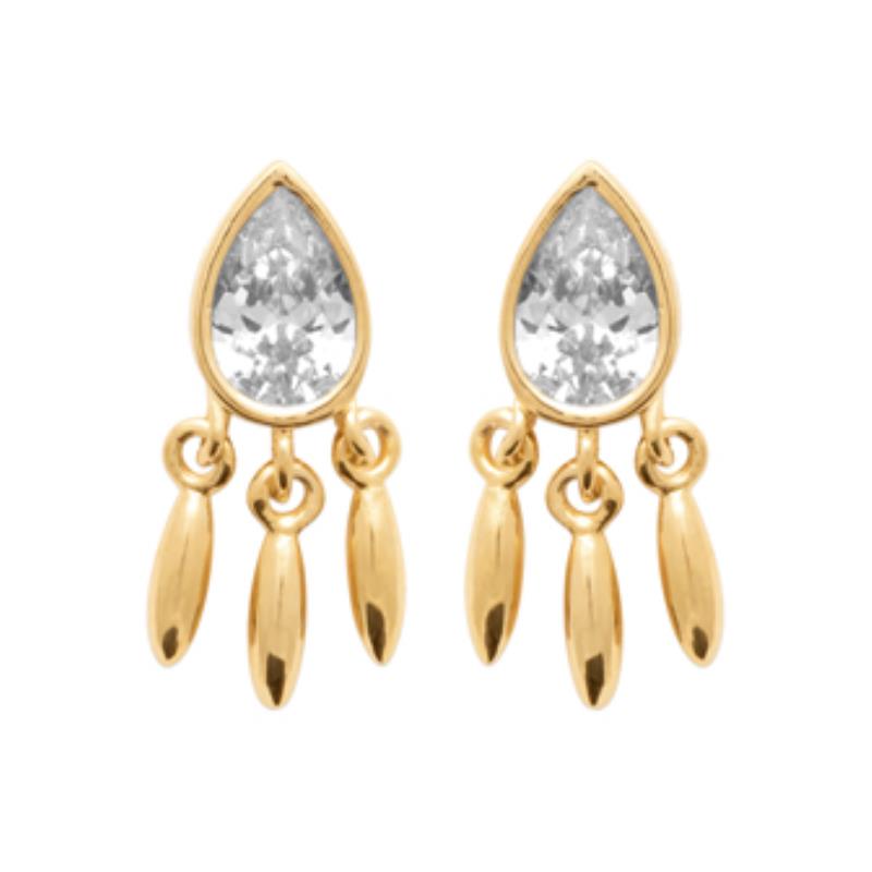Coque de Nacre Boucles d'oreilles pendantes plaqué or 23042410
