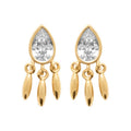 Coque de Nacre Boucles d'oreilles pendantes plaqué or 23042410