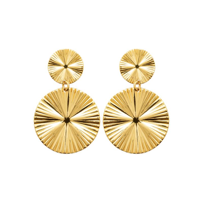 Coque de Nacre Boucles d'oreilles pendantes acier doré 3130309
