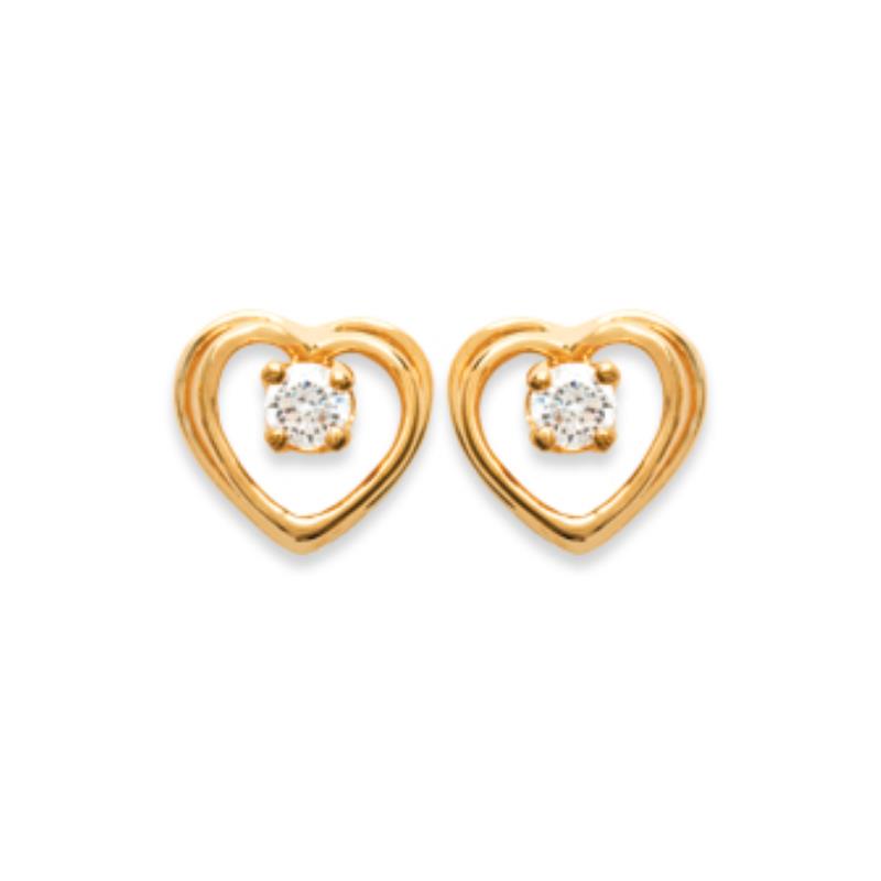 Coque de Nacre Puces d'oreilles plaqué or 2436410