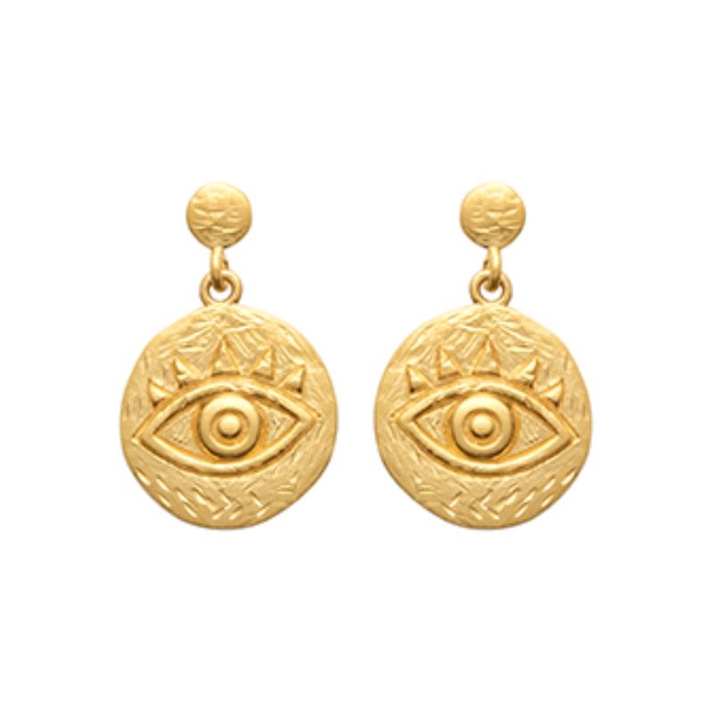 Coque de Nacre Boucles d'oreilles pendantes plaqué or 2559100