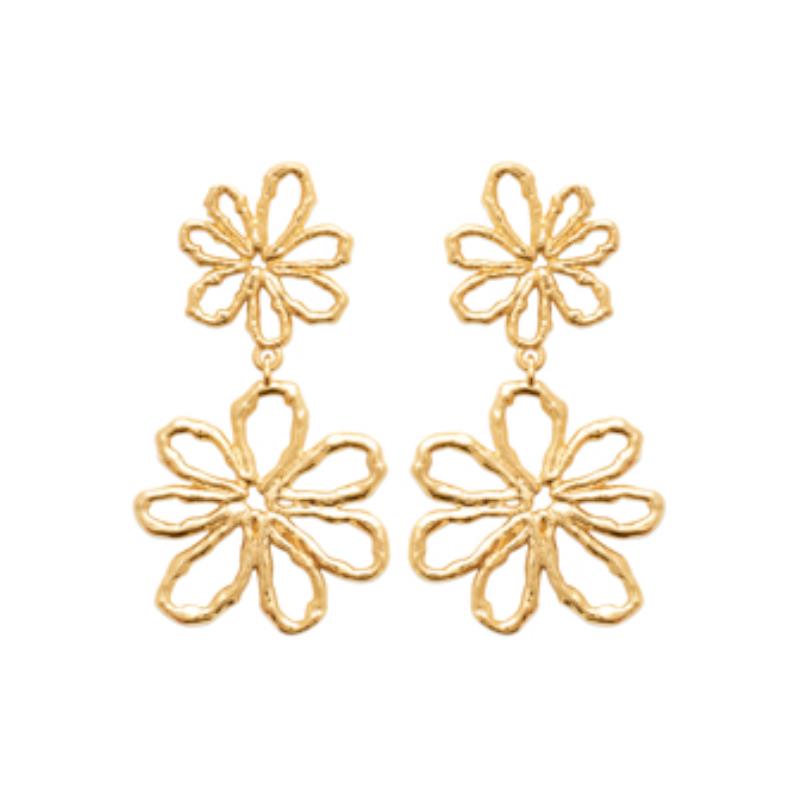 Coque de Nacre Boucles d'oreilles pendantes plaqué or 23064700
