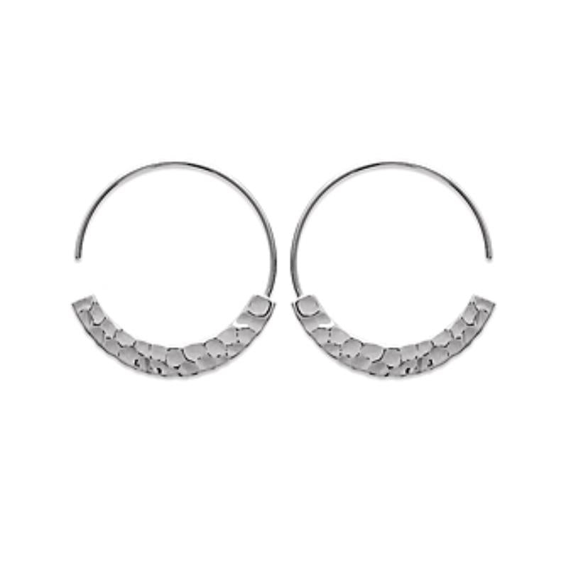 Coque de Nacre Créoles argent 7620300