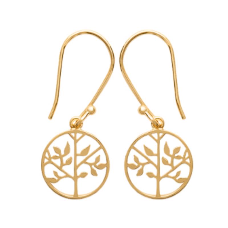 Coque de Nacre Boucles d'oreilles pendantes plaqué or 2490900