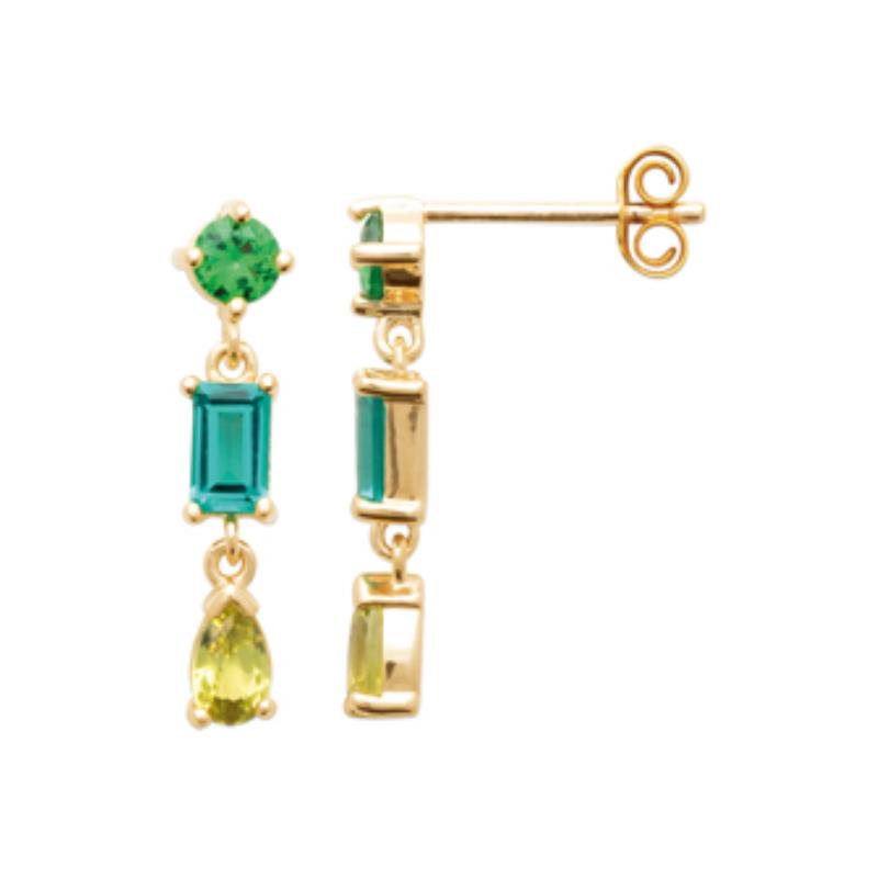 Coque de Nacre Boucles d'oreilles pendantes plaqué or 23045050