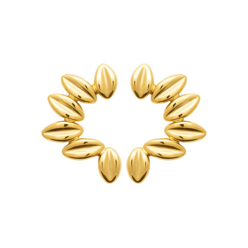 Coque de Nacre Boucles d'oreilles acier doré 3129509