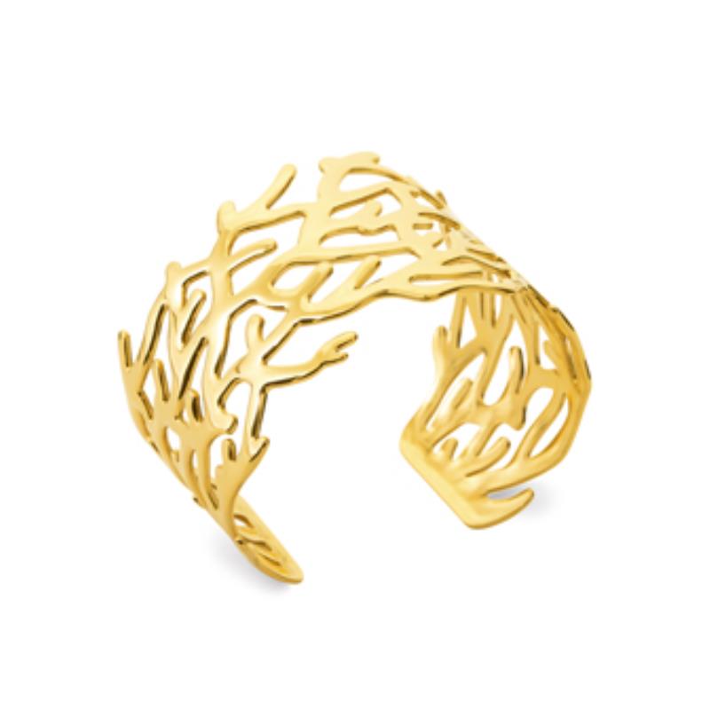 Coque de Nacre Bracelet jonc acier doré 312229