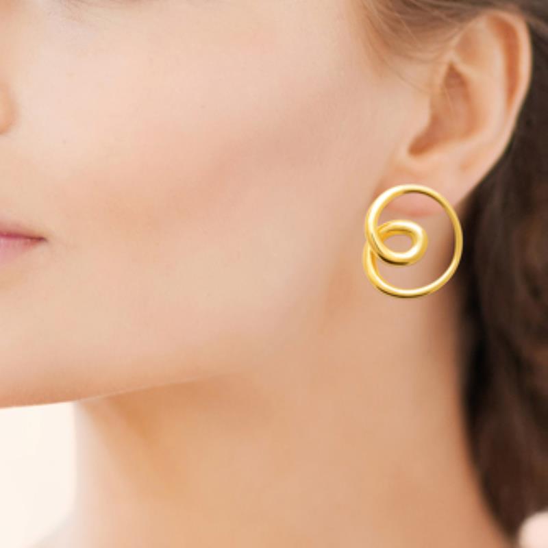 Coque de Nacre Boucles d'oreilles acier doré 3121609