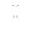 Coque de Nacre Boucles d'oreilles plaqué or 230307014