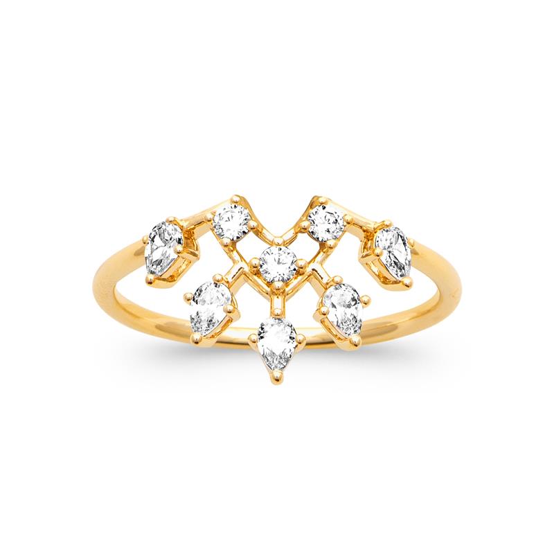 Coque de Nacre Bague plaqué or 20020710