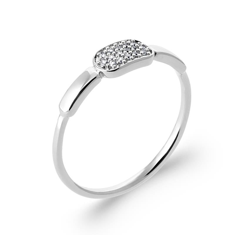 Coque de Nacre Bague solitaire argent 1995610