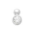 Coque de Nacre Boucle d'oreille à l'unité argent 13016810U