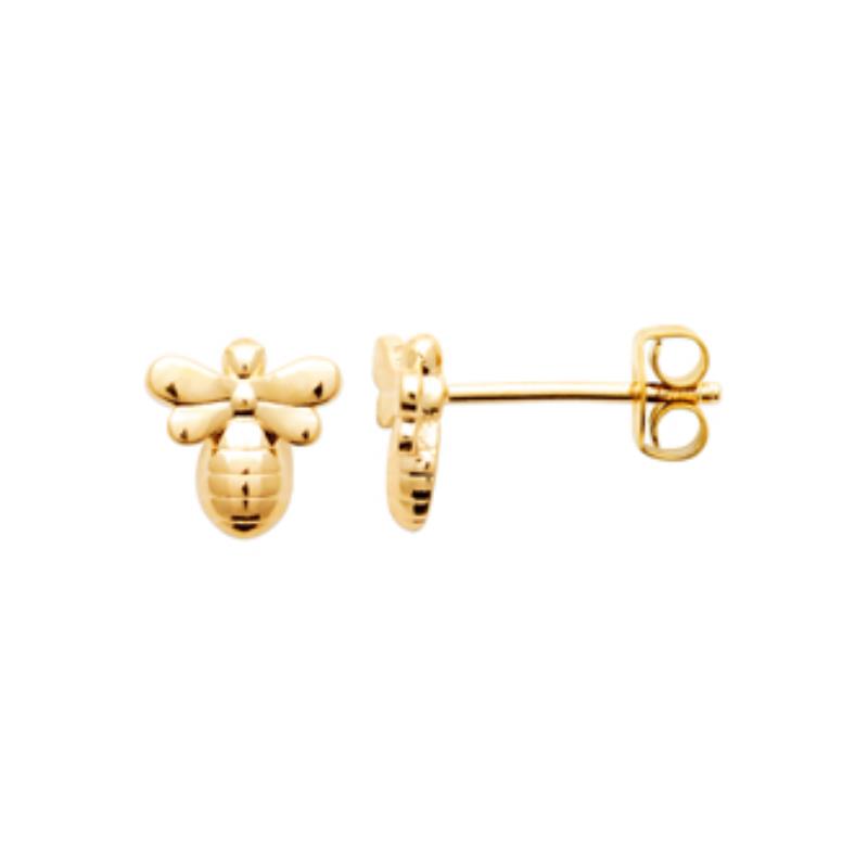 Coque de Nacre Puces d'oreilles plaqué or 23076400