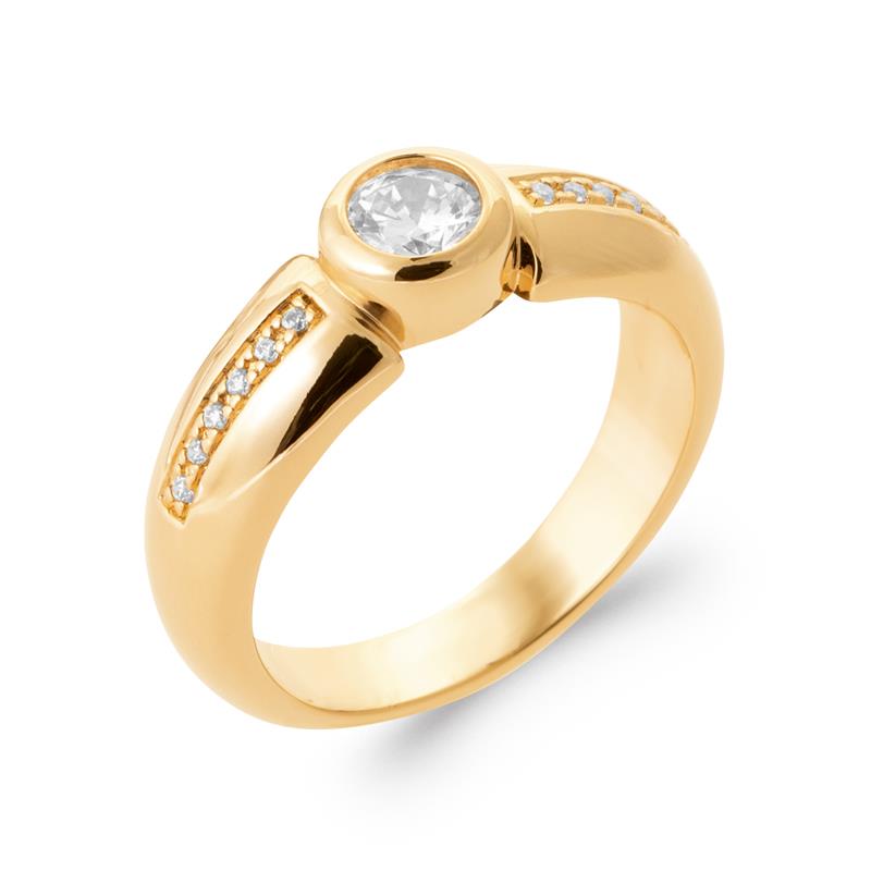 Coque de Nacre Bague solitaire plaqué or 2984910