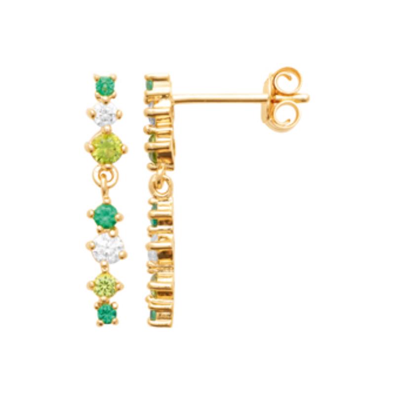 Coque de Nacre Puces d'oreilles plaqué or 23059250
