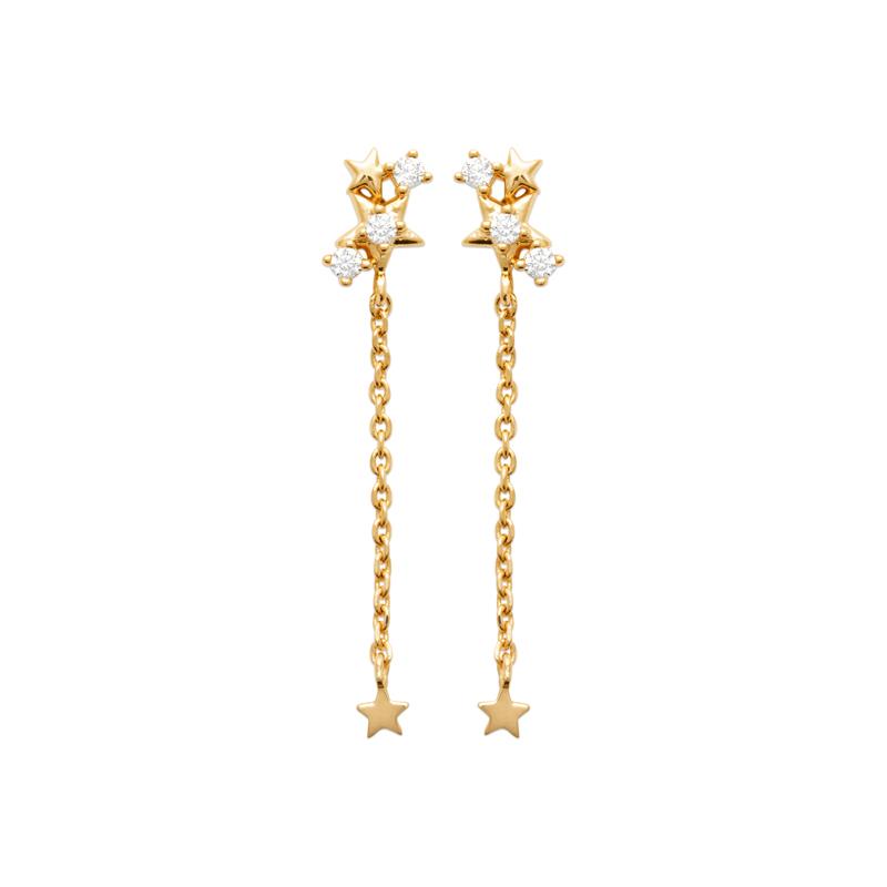 Coque de Nacre Boucles d'oreilles pendantes plaqué or 23083510