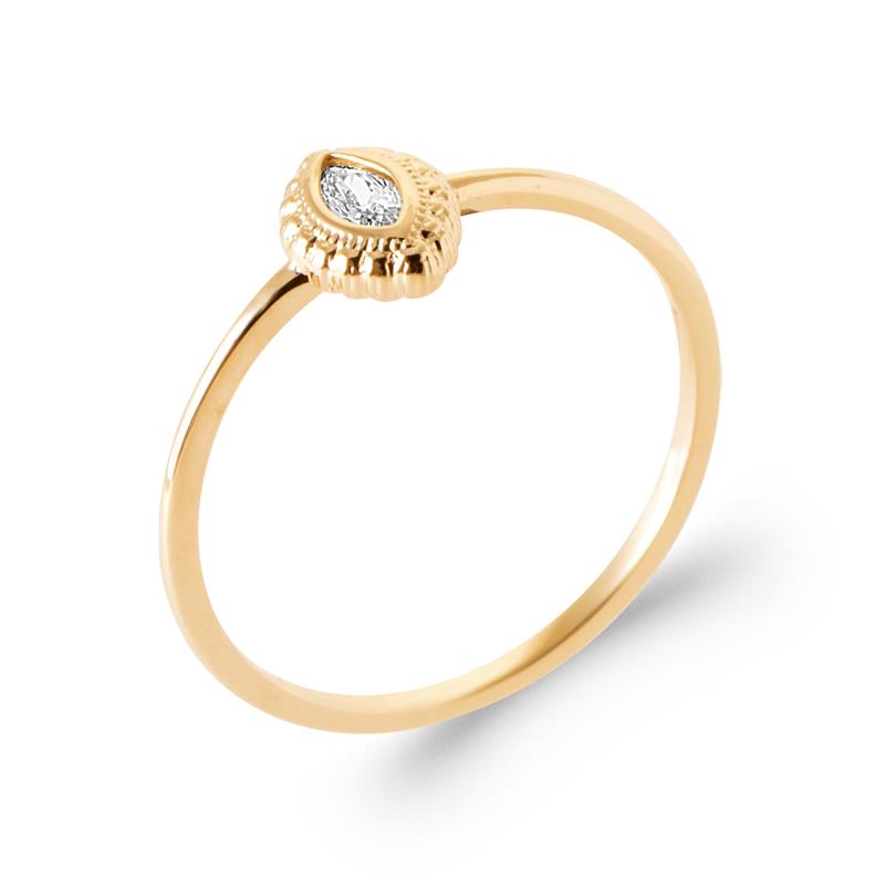 Coque de Nacre Bague solitaire plaqué or 20004210